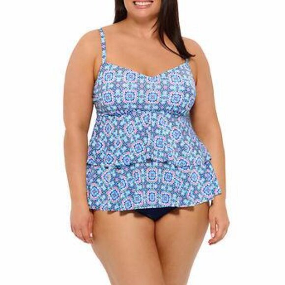 NWOT Christina Women's 2 Piece Tankini Swimwear Swimsuit Bathing Suit Set - Picture 1 of 5